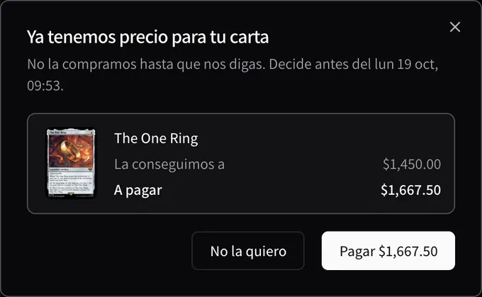El aviso de una carta que el apartado no cubre: a cuánto la conseguimos, cuánto falta pagar, y las opciones de pagar o no quererla